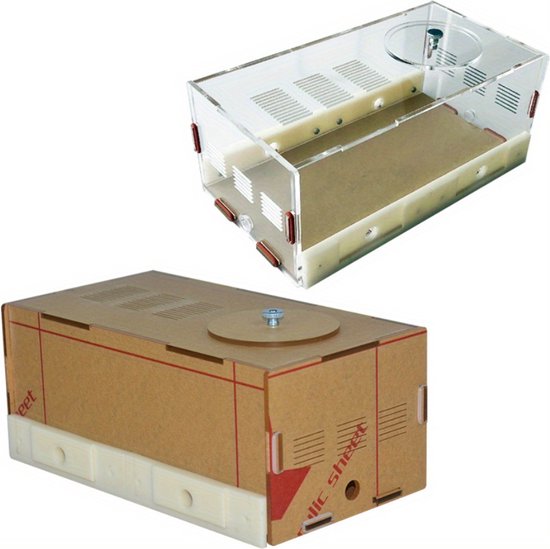 DIY grote acryl mierenboerderij met voedergebied groot mierenhuis mierennest villa insecten huisdieren anthills workshop ant science kit kinderen houden van geschenken (Kleur : Wit