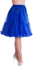 Supervintage supermooie volle zachte petticoat rok Kobalt Blue - M / L - valt op de knie - elastische verstelbare taille - carnaval - feest