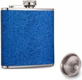 Flasque à Paillettes Rose 240ml - Acier Inoxydable 304 - Avec Entonnoir - Portable Pour Randonnée, Fêtes - Cadeau Femme