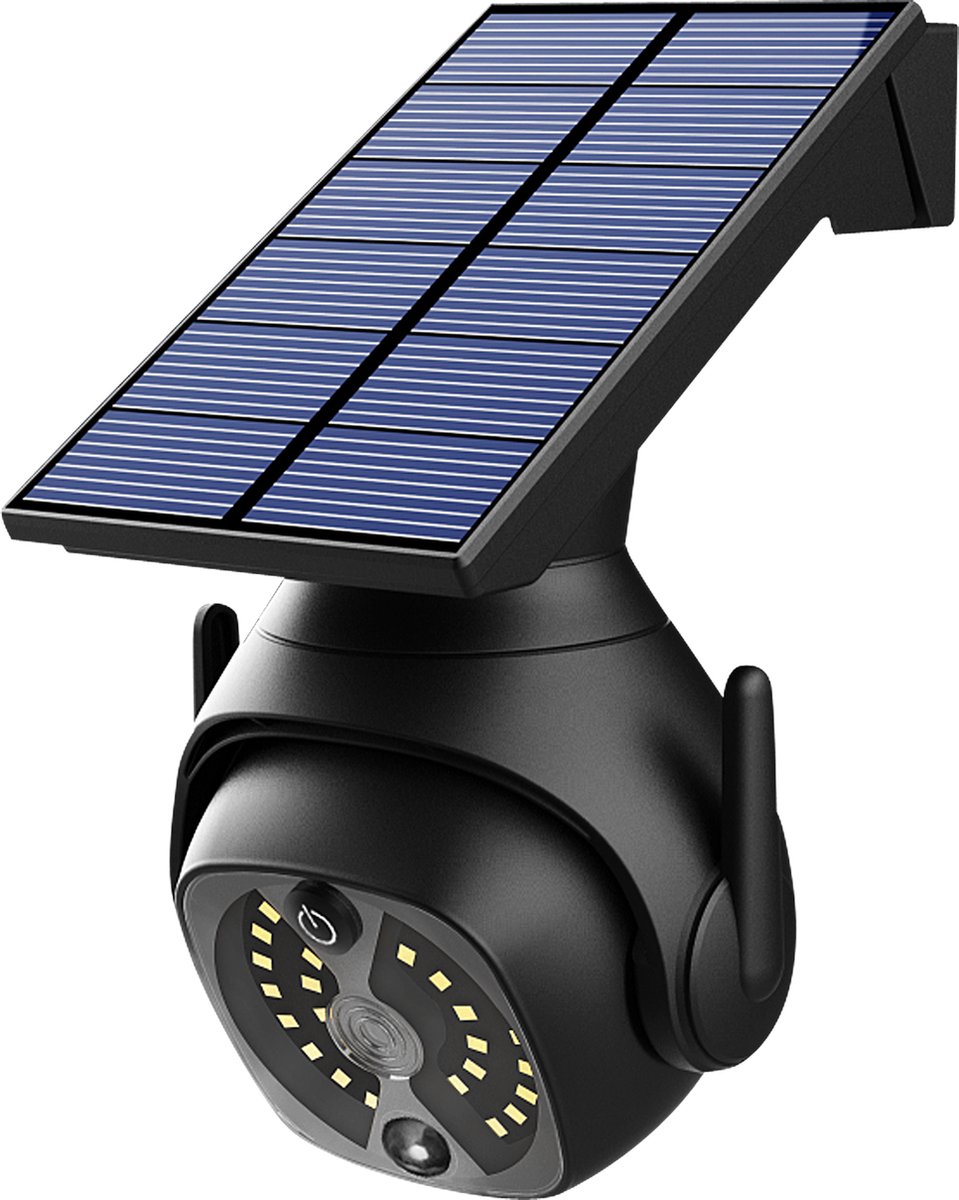 Inductielicht op zonne-energie - Beweging Sensor - Waterdicht - 173*110*130mm (LxWxH) Kleur Zwart