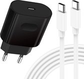 30W GaN USB C Adapter + USB C naar USBC Kabels - 1 Meter - Geschikt voor S24,S23,S22,S21,Tablet,S9,Plus,Ultra,Pro,Max,iP 15