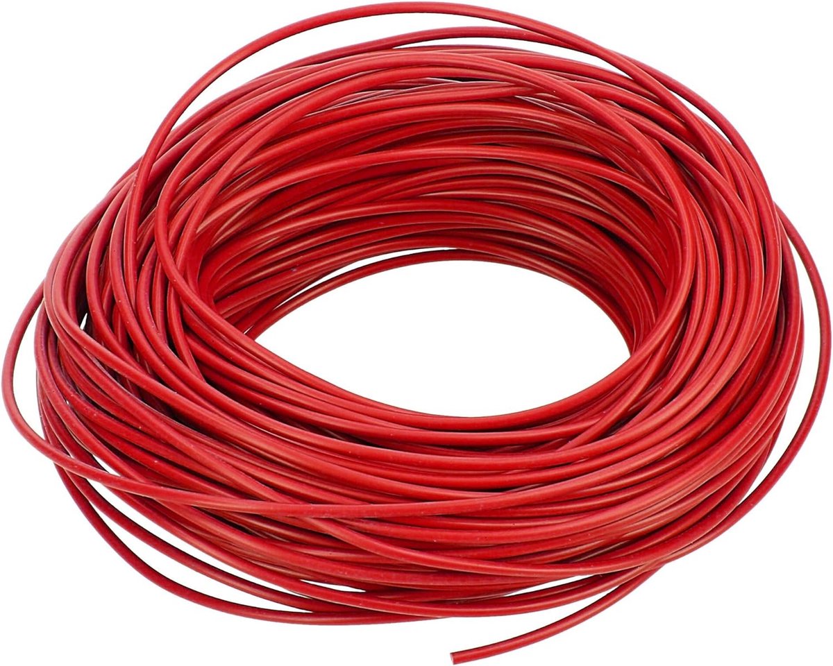 10 meter voertuigkabel FLRY-B 0,75 mm² rood I voertuigkabel I kabel voor voertuigelektronica