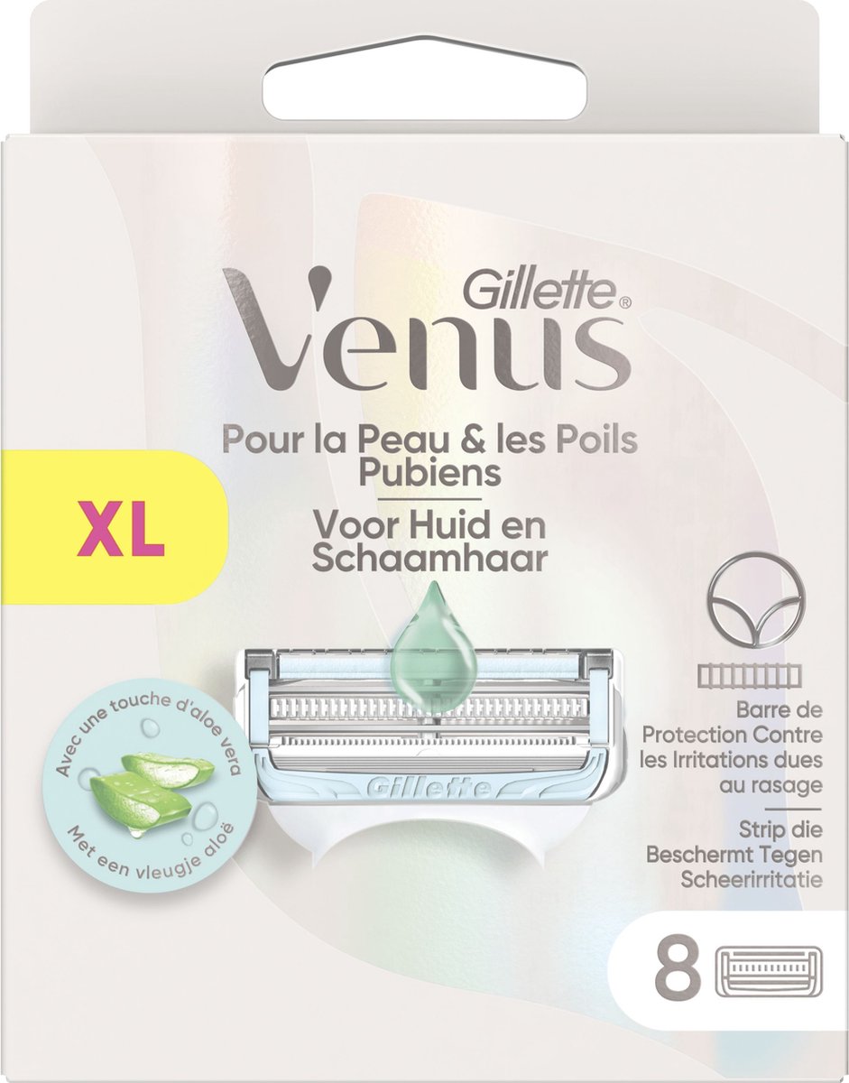 Gillette Venus - Voor Huid En Schaamhaar - 8 Navulmesjes