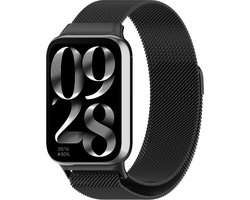 Strap-it Milanese band met magneetsluiting - geschikt voor Xiaomi Redmi Watch 6 / Redmi Watch 6 Active / Redmi Watch 6 Lite / Redmi Watch 5 / Redmi Watch 4 / Xiaomi Smart Band 10 Pro / Smart Band 9 Pro / Smart Band 8 Pro - zwart