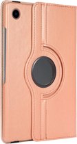 Phreeze Draaibare Tablet Hoes - Geschikt voor Samsung Galaxy Tab A9 Hoes - 8.7 Inch - 360° Graden Draaibaar - Elastiek Afsluiting - Roze Goud
