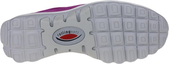 Zool van paarse Gabor dames sneaker met profiel en logo.