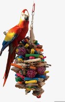 Home en Dier Giggles XXL 90 x 35 cm Java hout papegaai speelgoed