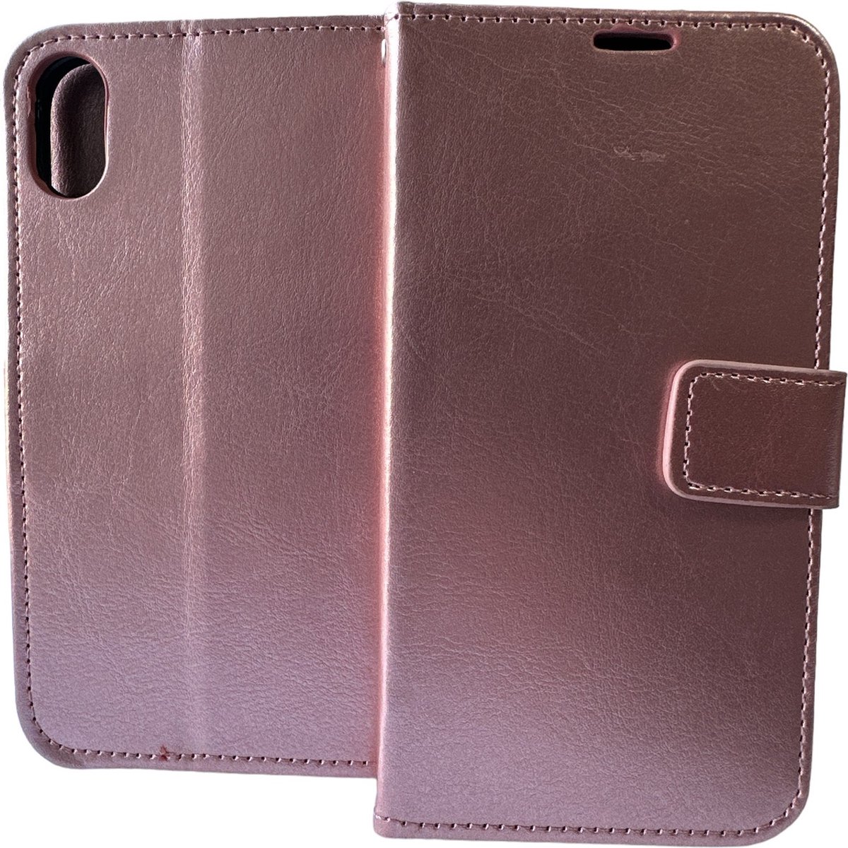 Portemonnee Book Case Hoesje Geschikt voor: iPhone XR - rose goud