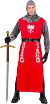 Rood en grijs middeleeuws ridder kostuum voor volwassenen - Verkleedkleding