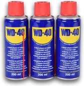 WD-40 Multispray 200 ml - Set van 3 - Veelzijdig Smeermiddel en Bescherming tegen Roest en Corrosie - 16.5cm x 5cm