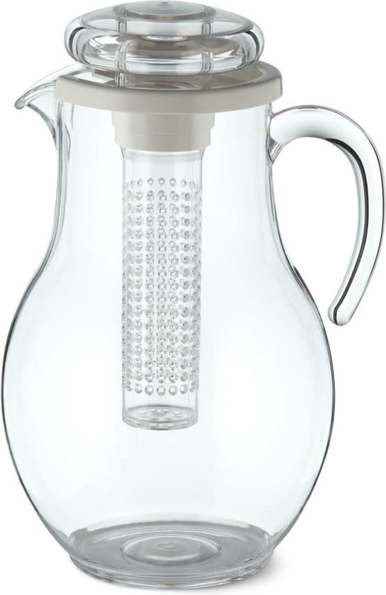 Pichet à eau avec infuseur à fruits | Grand pichet infusé de 2600 ml avec couvercle