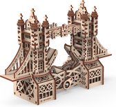 Mr. Playwood Tower Bridge (small) - 3D houten puzzel - Bouwpakket hout - DIY - Knutselen - Miniatuur - 226 onderdelen