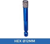 Maxifix - Tegelboor- Diamantboor - Droog - Wax koeling - HEX Ø 12mm