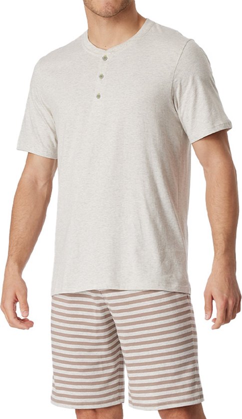 Schiesser – Casual Nightwear – Pyjama – 181164 – Beige Brown - Maat S