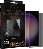 Eiger Mountain Black Screen Protector Geschikt voor Samsung Galaxy S24 Ultra | Case Friendly | Privacy Glas | 9H Tempered Glass | Anti-Spy