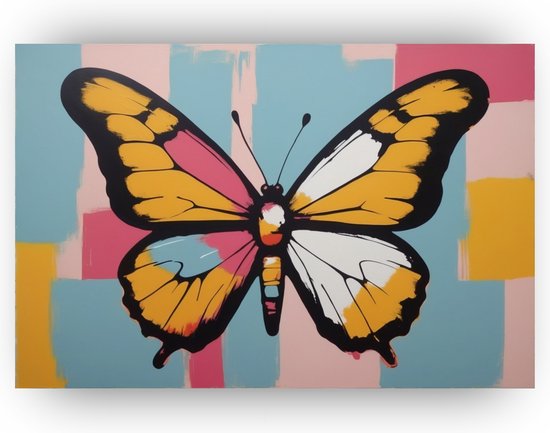 Vlinder Andy Warhol poster - Warhol wanddecoratie - Muurdecoratie vlinder - Posters vintage - Poster woonkamer - Slaapkamer decoratie - 70 x 50 cm