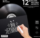 BIG FUDGE Pro blanco Vinyl Hoes - 30 cm x Zwart - 20 Vinyl Platenhoezen (400 g/m²) - Albumhoezen voor Vinylplaten - LP Binnenhoezen en Buitenhoezen