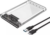 2.5 Inch Hardeschijf Behuizing USB 3.0 - SATA Harde Schijf - Harddisk Case - Transparant