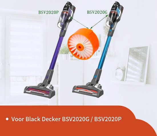 thumbnail: Vervanging Borstelroller + 2 HEPA Filters Voor Black And Decker POWERSERIES Extreme BSVF1 BSV2020