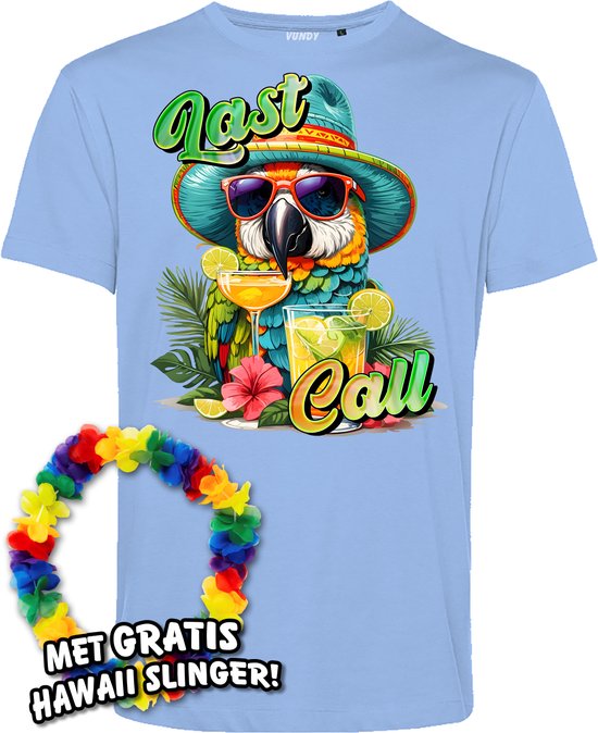 T-shirt Last Call to Relax | Toppers in Concert 2024 | Club Tropicana | Hawaii Shirt | Ibiza Kleding | Lichtblauw | maat XXXL
