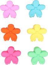 Haarspeld Klemmen Klein Bloem Vorm 2,5cm Felle Kleuren 6 Stuks Haarklemmen Haarclips Haar Klemmetjes Clipjes Flower