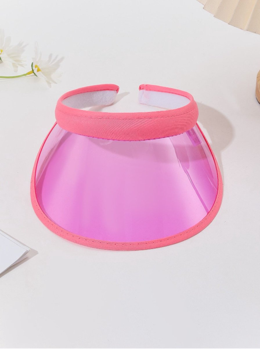 Zonneklep Fluo Neon Roze Carnaval | Festival | Foute Party | Verkleden | Carnaval outfit | Accessoire | Kamping Kitch | Verkleedkledij | 80s | Disco