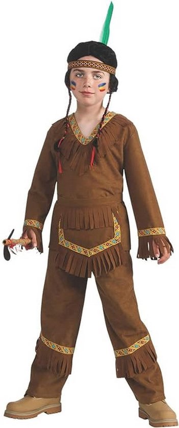 Drama Queens squaw Native American Boy Costume - panoplie squaw indienne Western Native American small 4-6 jaar