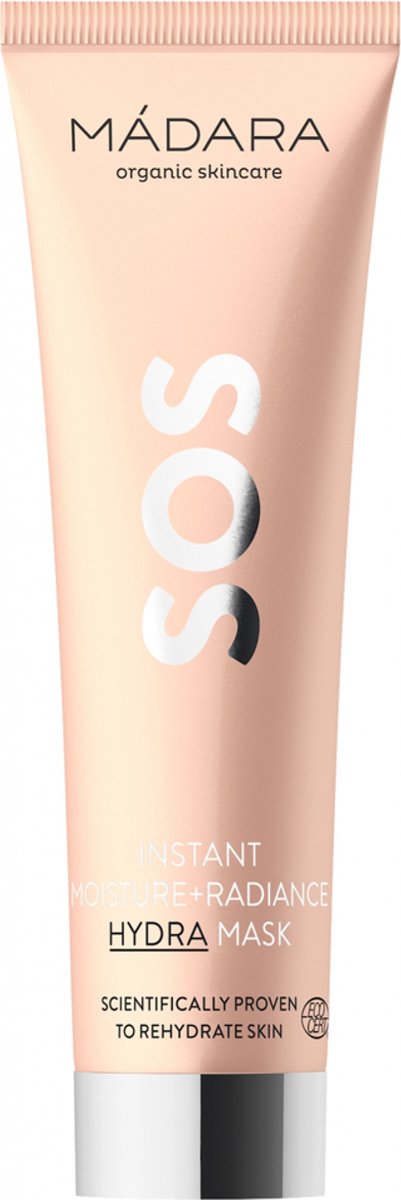 MÁDARA SOS HYDRA Mask 60 ml - extract van pioenroos - hyaluronzuur