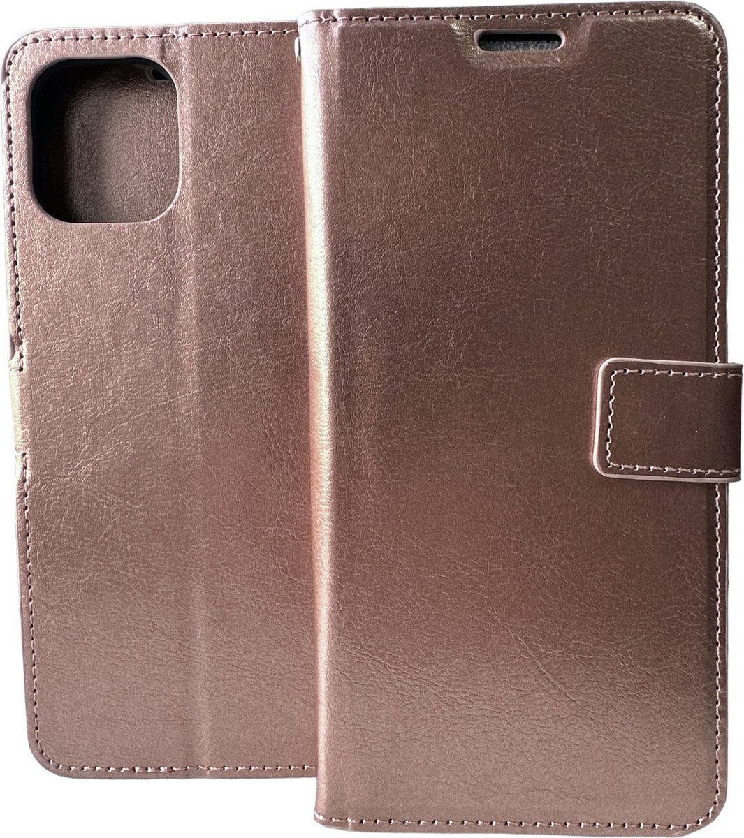 Portemonnee Book Case Hoesje Geschikt voor: Oppo Reno 4 Z 5G - rosegoud