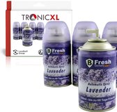 TronicXL 4x 250ml luchtverfrisser navulling, geschikt voor Airwick Freshmatic Max geurdispenser spray navulverpakking LAVENDEL