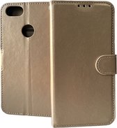 Portemonnee Book Case Hoesje Geschikt voor: Motorola Moto E6 Play - Goud