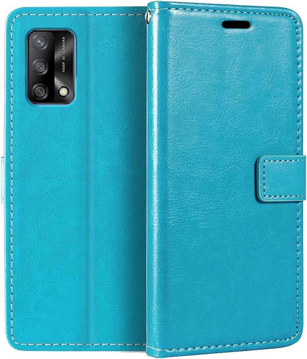 Portemonnee Book Case Hoesje Geschikt voor: Oppo A54 5G & Oppo A74 5G - turquoise