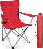 Strandstoel Inklapbaar - Strandstoel Opvouwbaar - Strandstoel Volwassenen - Strandstoel Verstelbaar - Rood