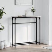 vidaXL - Wandtafel - 75x19,5x75 - cm - bewerkt - hout - grijs - sonoma - eikenkleurig