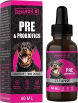 Pre & probiotics 60ml - Vloeibare probiotica voor honden - Anti jeuk - Bij pootjes likken - Vacht kapot krabben - Verstoorde darmflora en spijsvertering