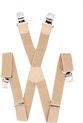 Bretels Beige- 4 Clips - Met extra stevige, sterke en brede klem die niet losschieten!