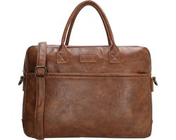 Beagles Murcia Laptoptas - 15,6 inch laptopvak - Vegan Leer - Hand & Schoudertas - Bruin