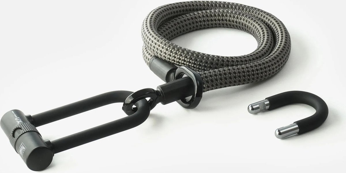 TEXLOCK eyelet - U/X lock - Fietsslot - ART2 - M - 120 cm - Grijs