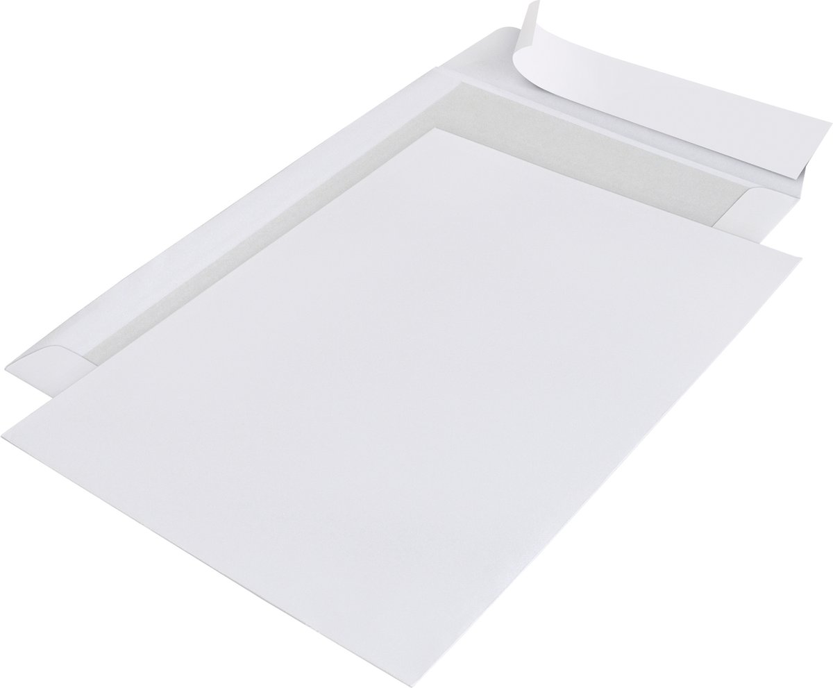 SOHO Bordrug Enveloppen A5 – Luxe Enveloppen – Briefomslag – Envelop – Zelfklevende Enveloppen – 3 stuks – 280 x 185 mm – Wit