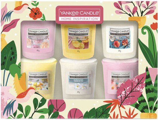 Yankee Candle Gift Set 6 x 49g Candles Home Inspiration Sweet Fruity