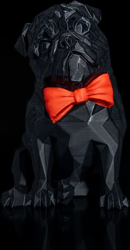 Mopshond Design Beeld | Decoratief Mopshond Standbeeldje | Sierlijk Design Van Mopshond Beeldje | Modieus Hondenbeeldje | Charmant Mopshondje | 3D Print