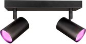 Ledvion LED Plafondspot Zwart Duo - Dimbaar - 4.9W - RGB+CCT - Kantelbaar