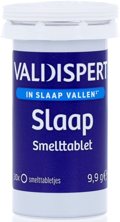 Valdispert Slaap Smelttablet pot met 30 smelttabletjes. 9,9 gram.