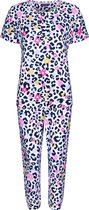 Rebelle Dames Pyjamaset Wild Flower - Wit/Multi - Organisch Katoen - Maat 42