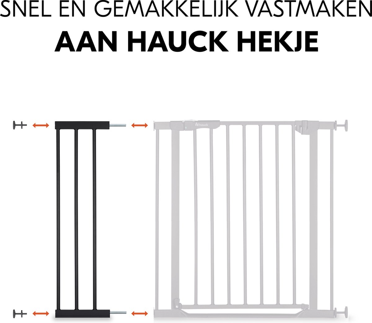 Hauck Safety Gate verlengstuk traphekje - 21 cm - Zwart – foto 3