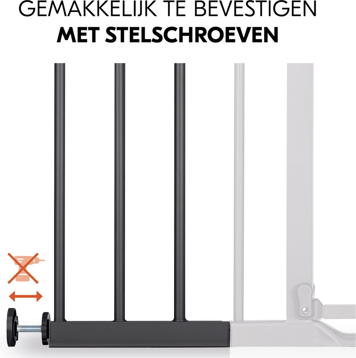 Hauck Safety Gate verlengstuk traphekje - 21 cm - Zwart – foto 2