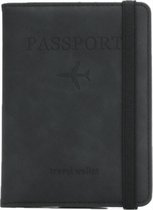 Étui pour passeport avec blocage du signal RFID - Zwart