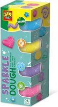 SES - Argile Feel good - Sparkle (4x90gr) - vegan et sans gluten - pots réutilisables - lavables - argile pailletée 4 couleurs