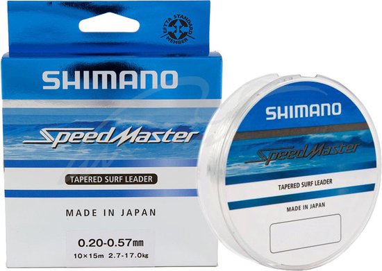 Bas de ligne conique Shimano Fishing Speedmaster Surf 10x15 M Transparent 0,20-0,57 mm