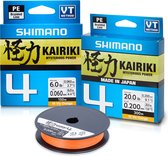 Shimano - Lijn gevlochten Kairiki 4 Hi-vis Orange - 150m - Shimano